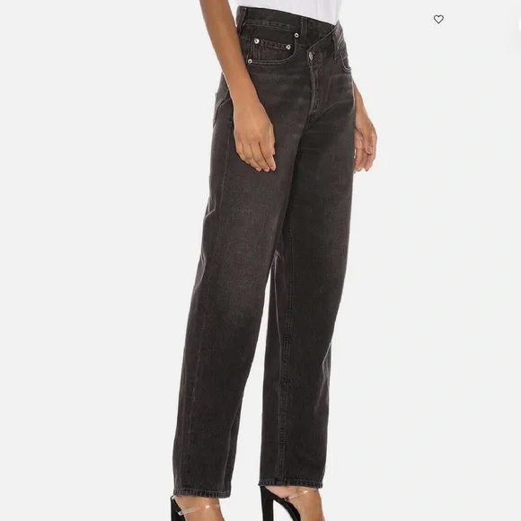 AGOLDE Criss Cross Straight Jeans in Savage Size High-Waisted Jeans Size 25 - Picture 5 of 11
